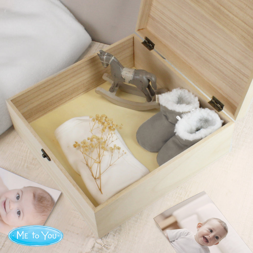 Personalised Tiny Tatty Teddy Jungle Animals Wooden Keepsake Box