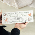 Personalised Woodland Animals Wooden Keepsake Sign