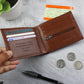 Personalised Free Text Black or Tan Leather Wallet