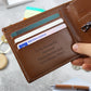 Personalised Free Text Black or Tan Leather Wallet