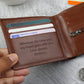 Personalised Free Text Black or Tan Leather Wallet