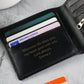Personalised Free Text Black or Tan Leather Wallet