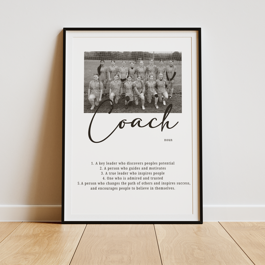 Football Coach Definition - Personalised Print