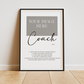 Football Coach Definition - Personalised Print