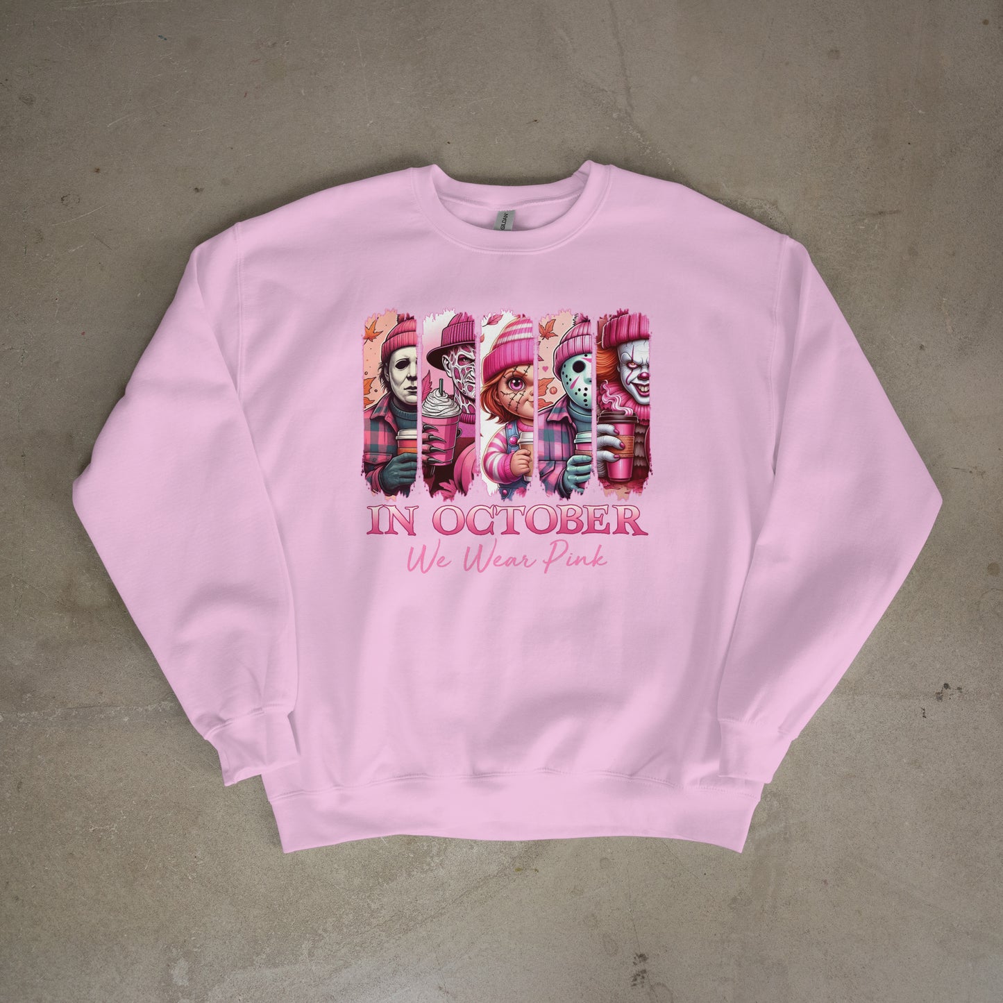 Halloween "In October We Wear Pink" - Sweatshirt