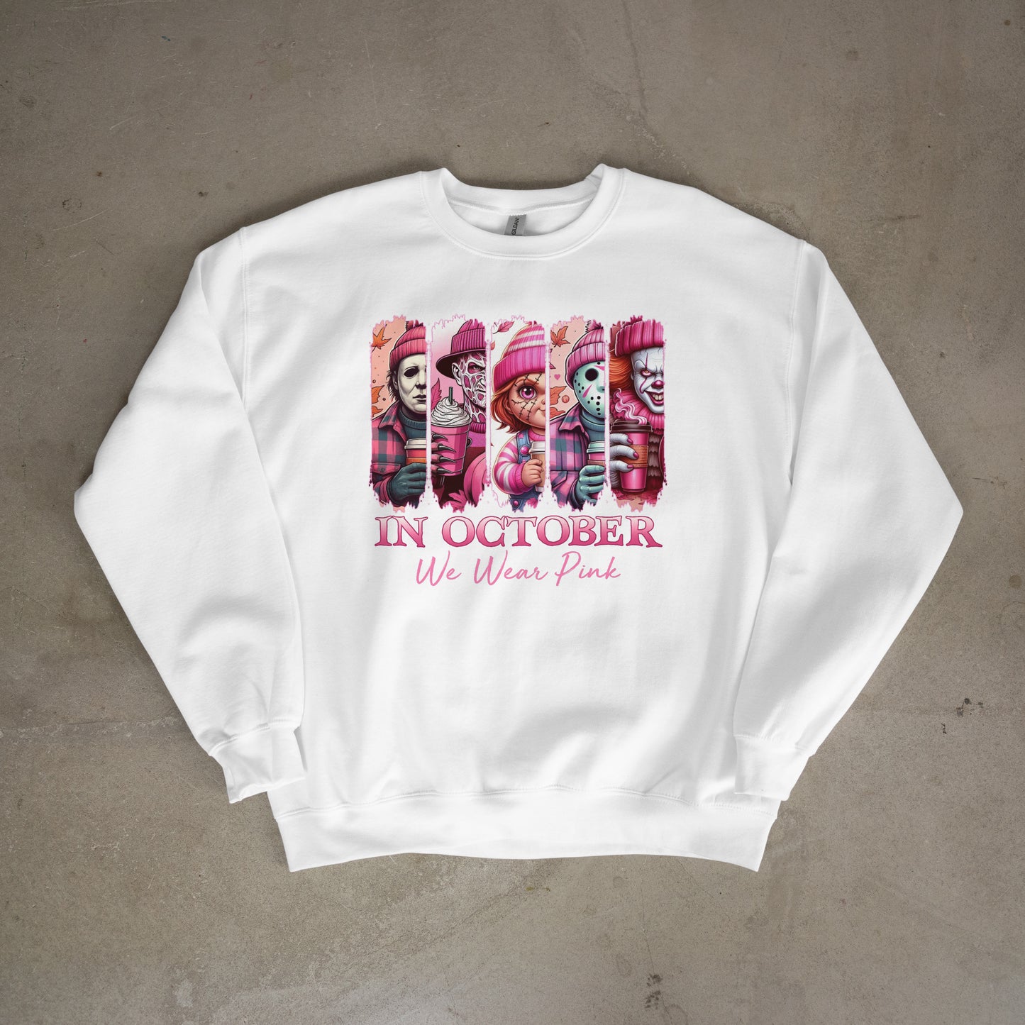 Halloween "In October We Wear Pink" - Sweatshirt