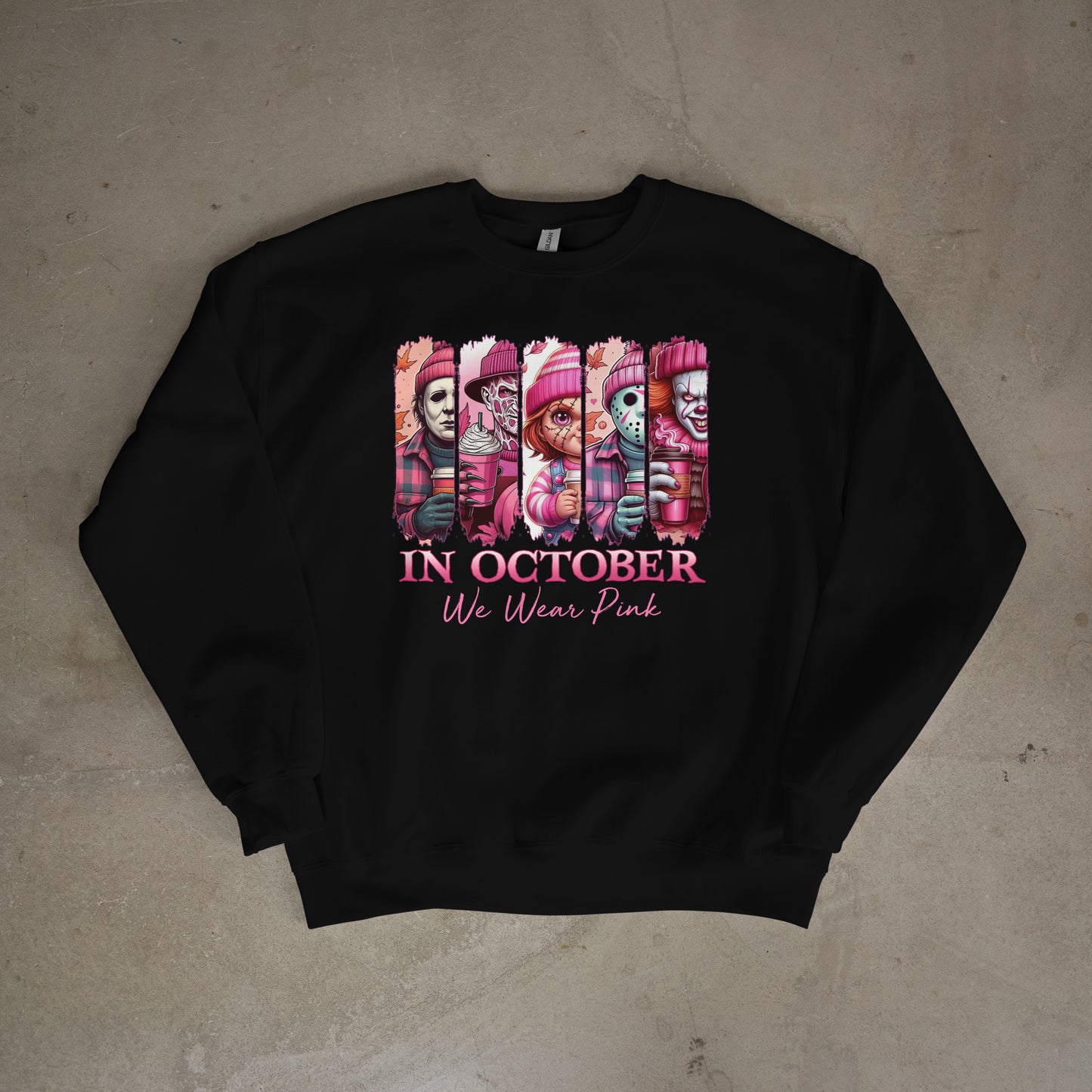 Halloween "In October We Wear Pink" - Sweatshirt