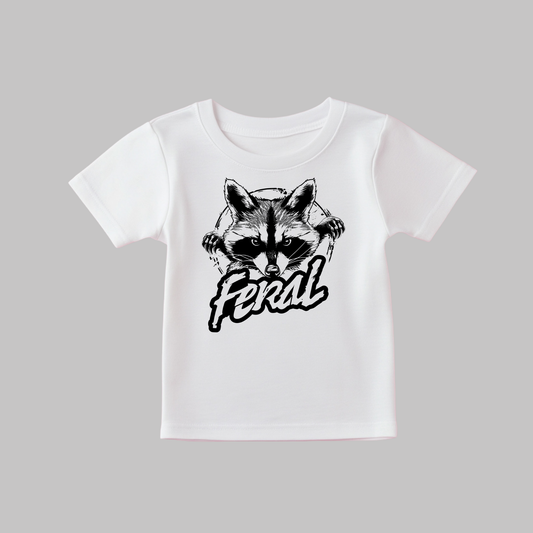 Feral Racoon - White Tee