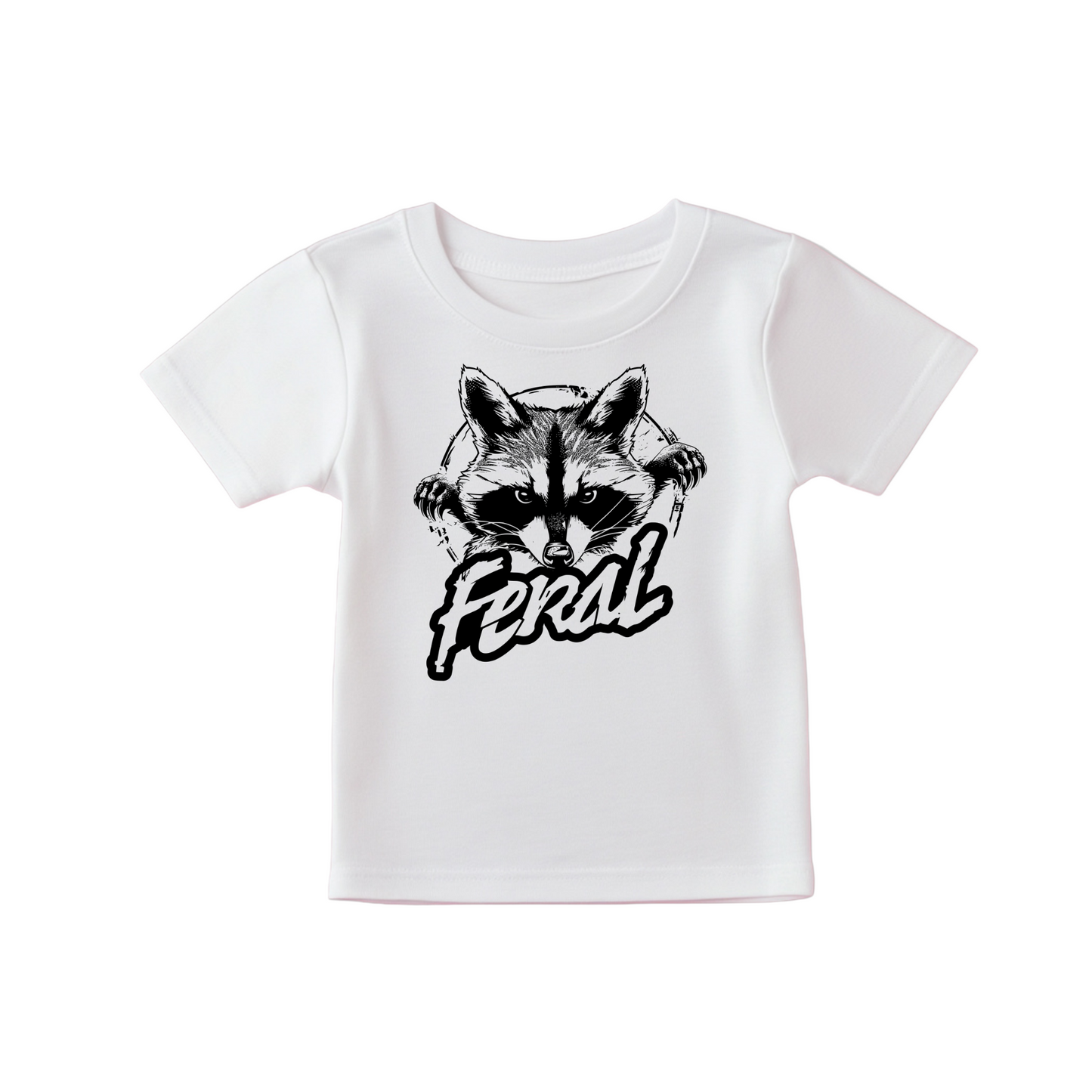 Feral Racoon - White T-Shirt