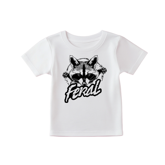 Feral Racoon - White T-Shirt
