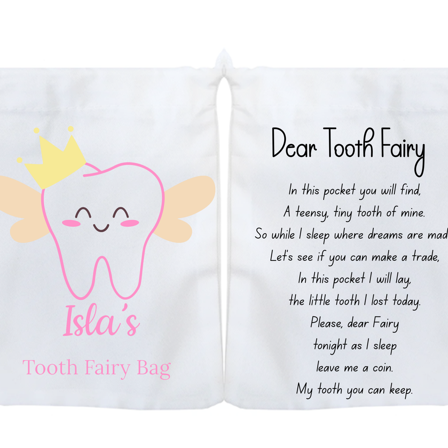 Personalised Tooth Fairy Bag
