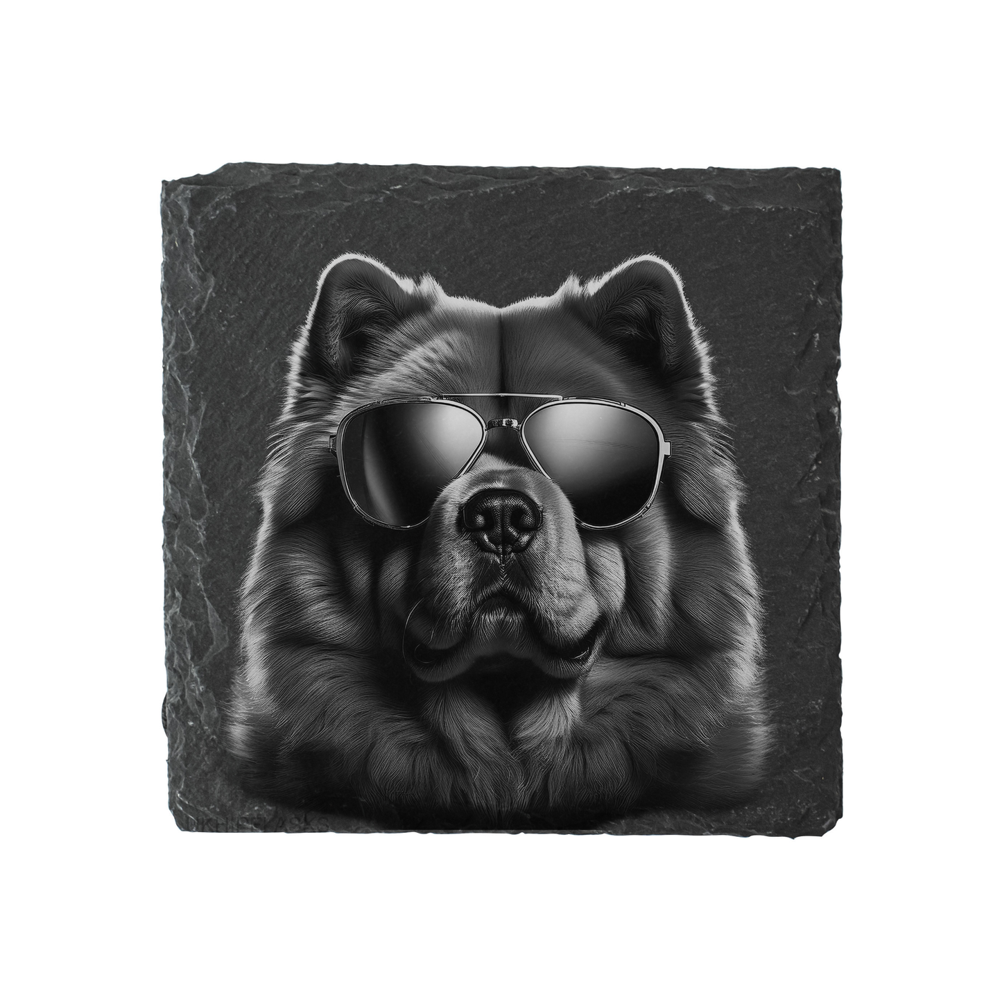 Chow Chow - Sunglasses - Engraved Slate Coaster