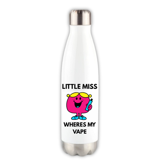 Little Miss Where's my vape ? - 500ml stainless steel water bottle