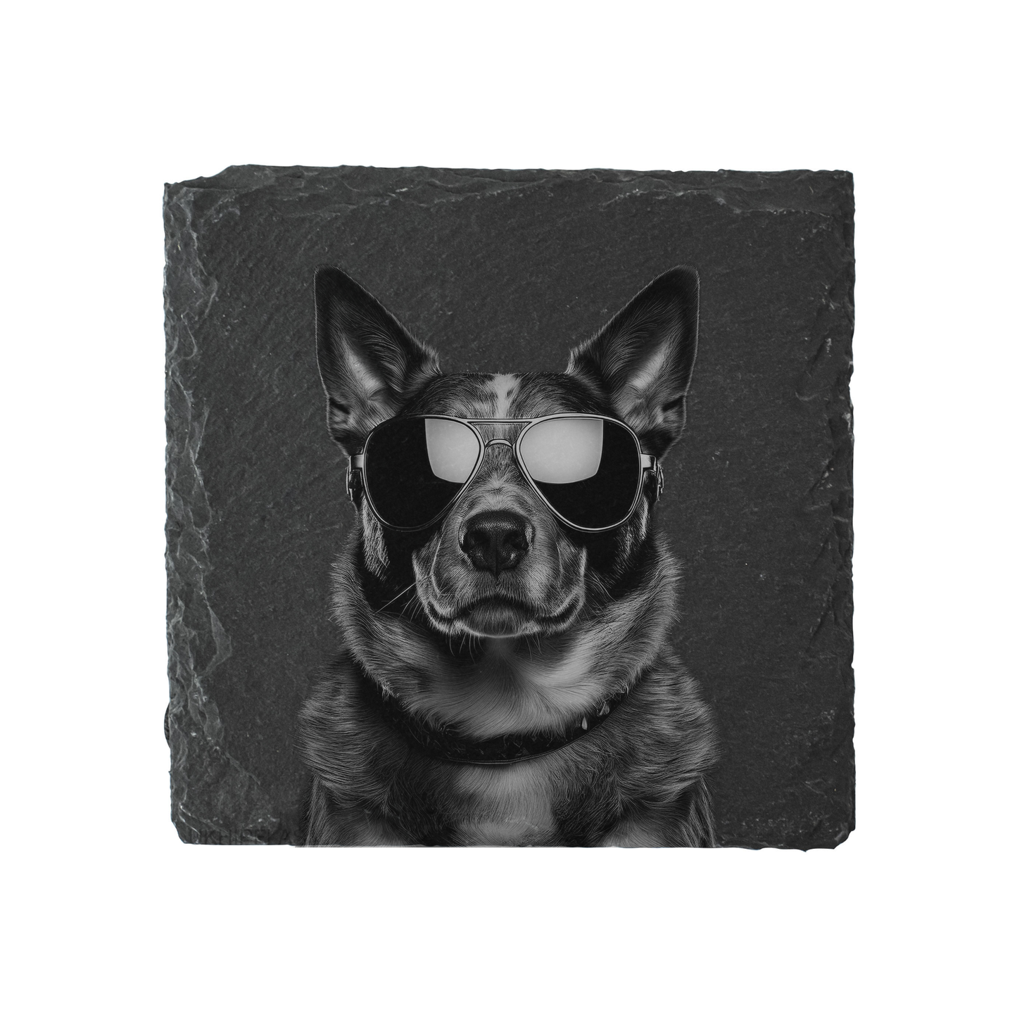 Australian Cattle Dog - Sunglasses - Engraved Slate Coaster
