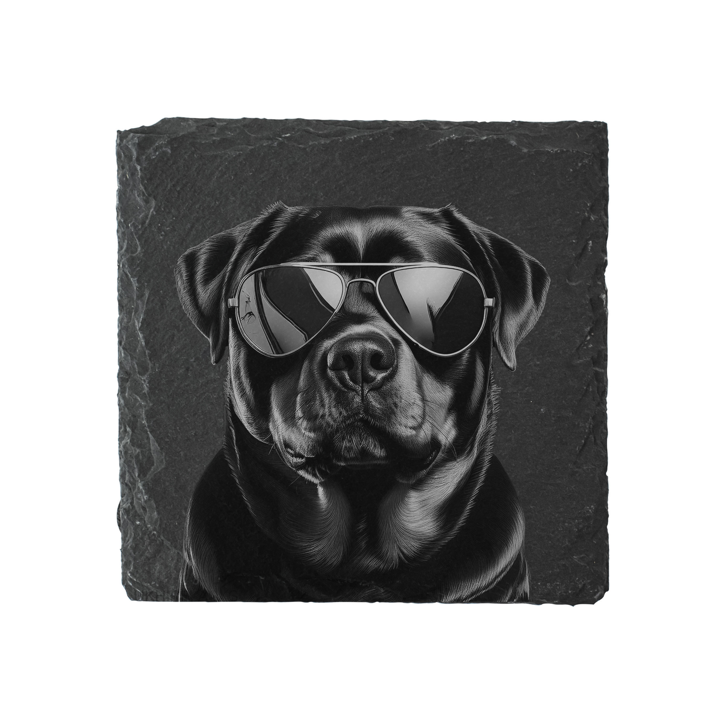Rottweiler - Sunglasses - Engraved Slate Coaster