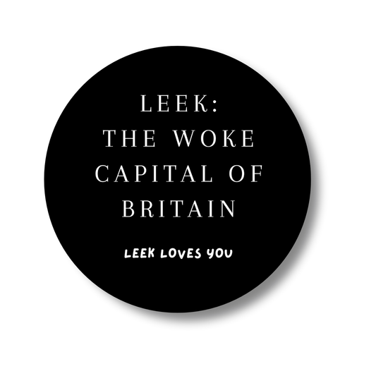Leek the Woke of Britain- Gloss Wooden Coaster