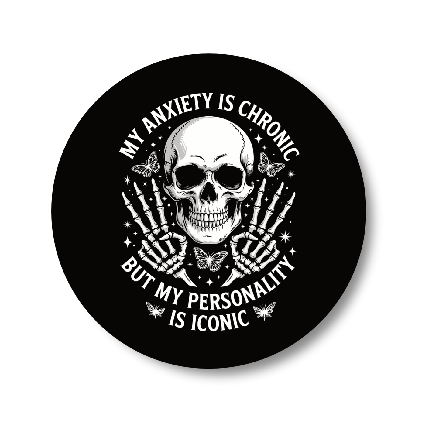 My anxiety is chronic - Gloss Wooden Coaster