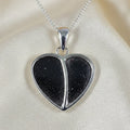Split Heart Sterling Silver Memorial Pendant