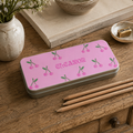 Personalised Metal Pencil Tin Cherry