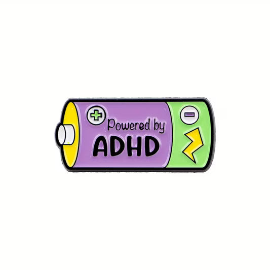 Powered by ADHD - Pin Badge