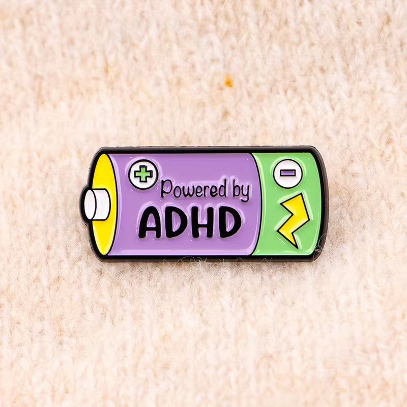 Powered by ADHD - Pin Badge