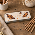 Personalised Metal Pencil Tin Butterfly