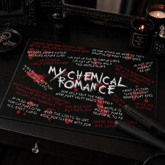 MCR Lyric Quotes Heat Resistant Styling Mat