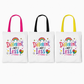 Different Not Less - Coloured Handle Tote Bag