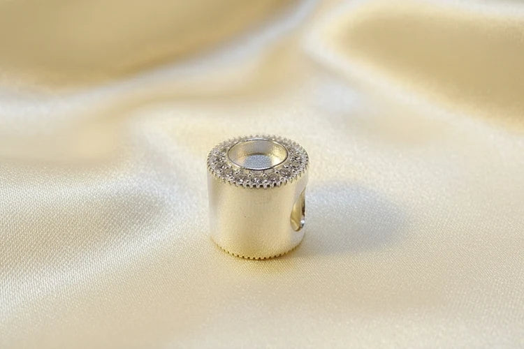 Silver CZ Bracelet Charm