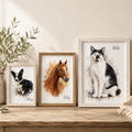 Personalised Watercolour Pet Portrait Print – A5, A4 & A3