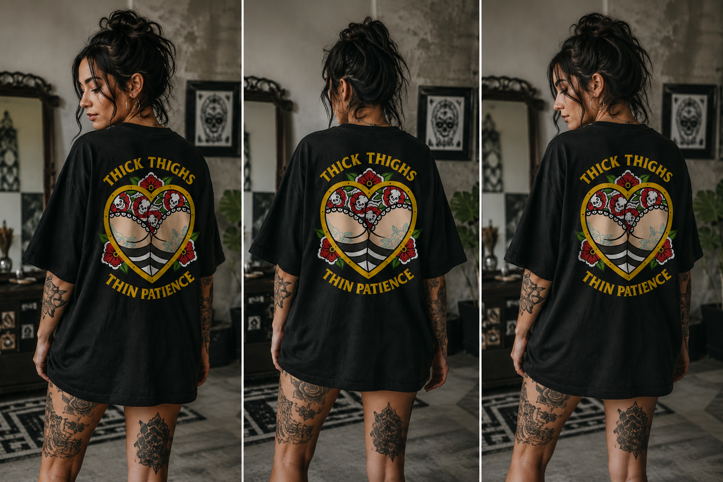 Thick Thighs Thin Patience - Oversized T-Shirt