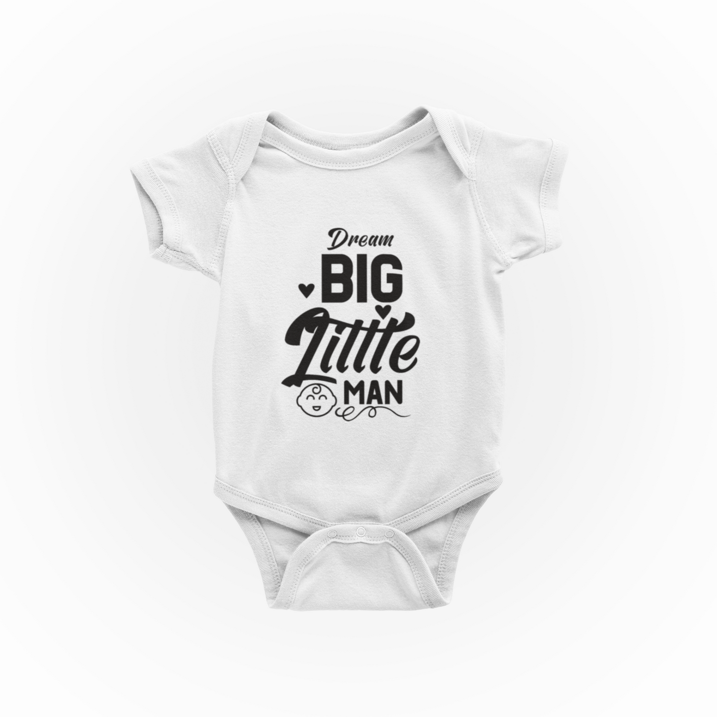 Dream Big Little Man Boys - Baby Vest