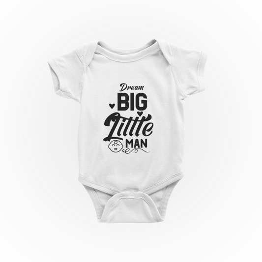 Dream Big Little Man Boys - Baby Vest