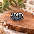 ADHD – We Think More Things Before Breakfast – Neurodiversity Awareness Enamel Pin Badge