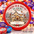 Christmas Chocolate Tub Sticker – From Our House to Yours