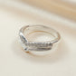 Solid silver wishbone style ring  - 0271M
