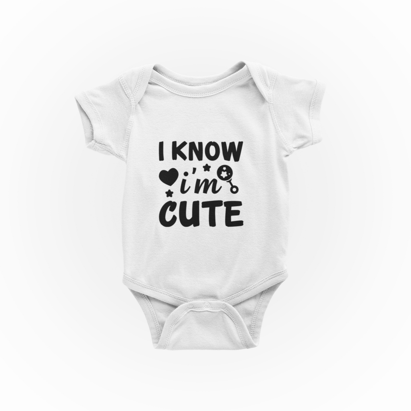 I Know I'm Cute - Baby Vest