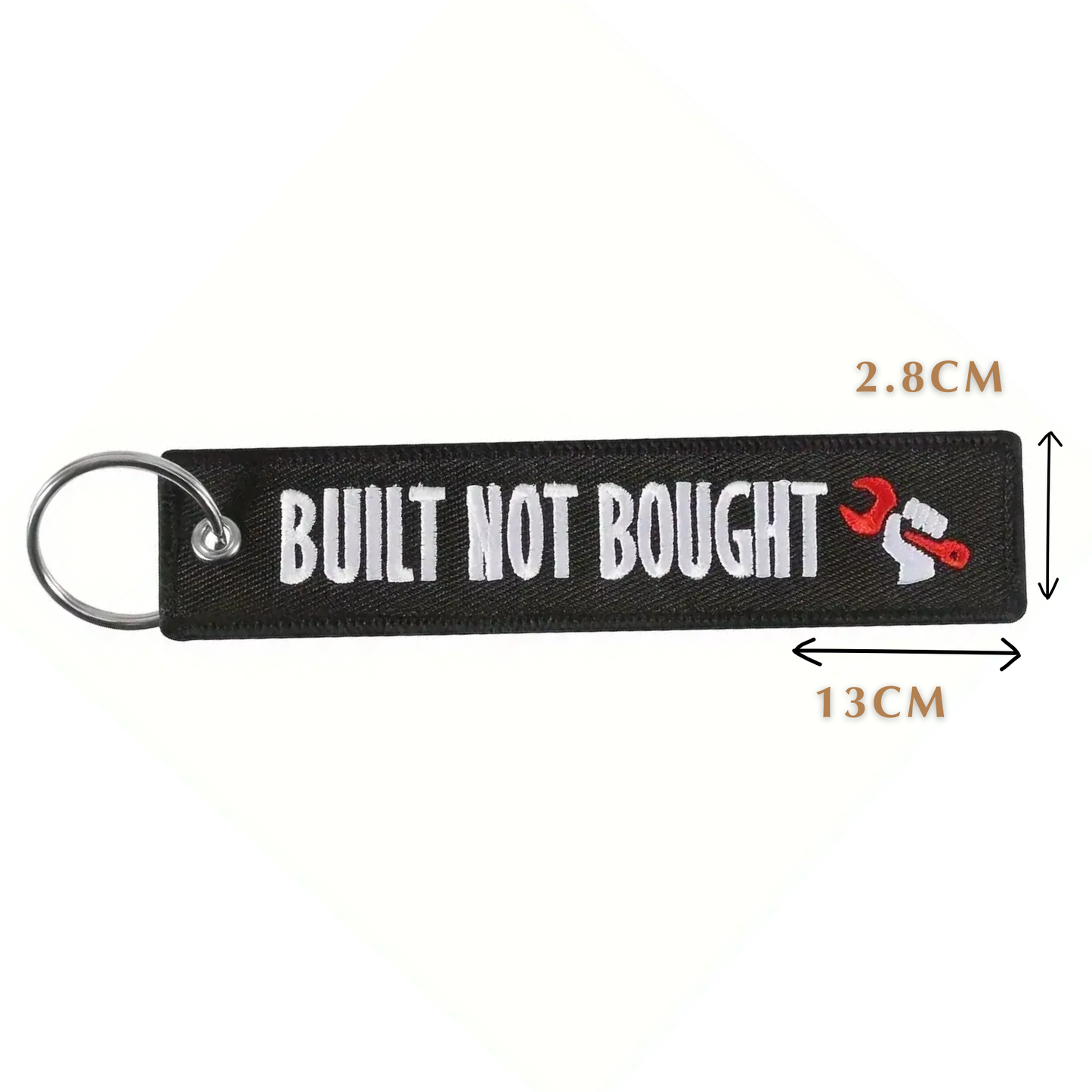 Built not Brought Embroidered Keyring