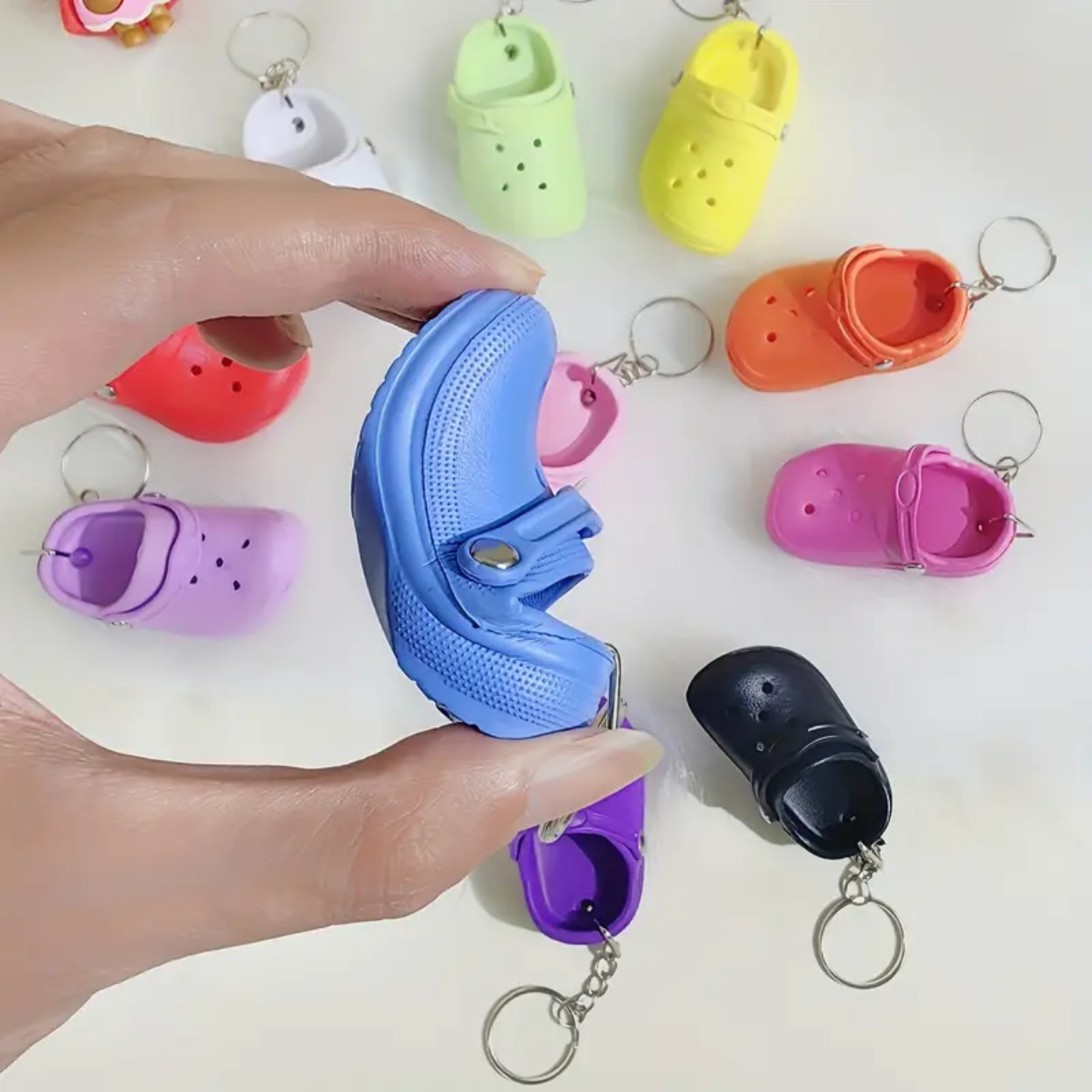 Croc Inspired Rubber Keyring