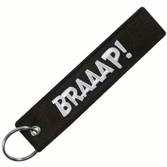 BRAAAP! Embroidered Keyring