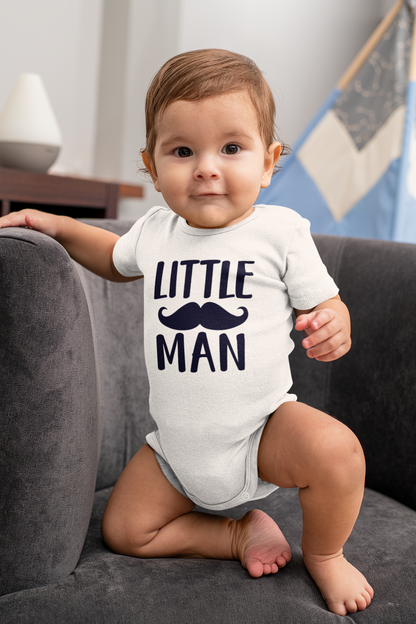 Little Man Boys B- Baby Vest