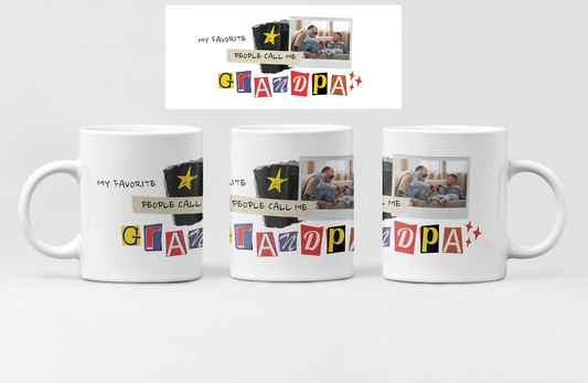 Photo Upload Favourite People Call Me Grandpa - 11oz Mug