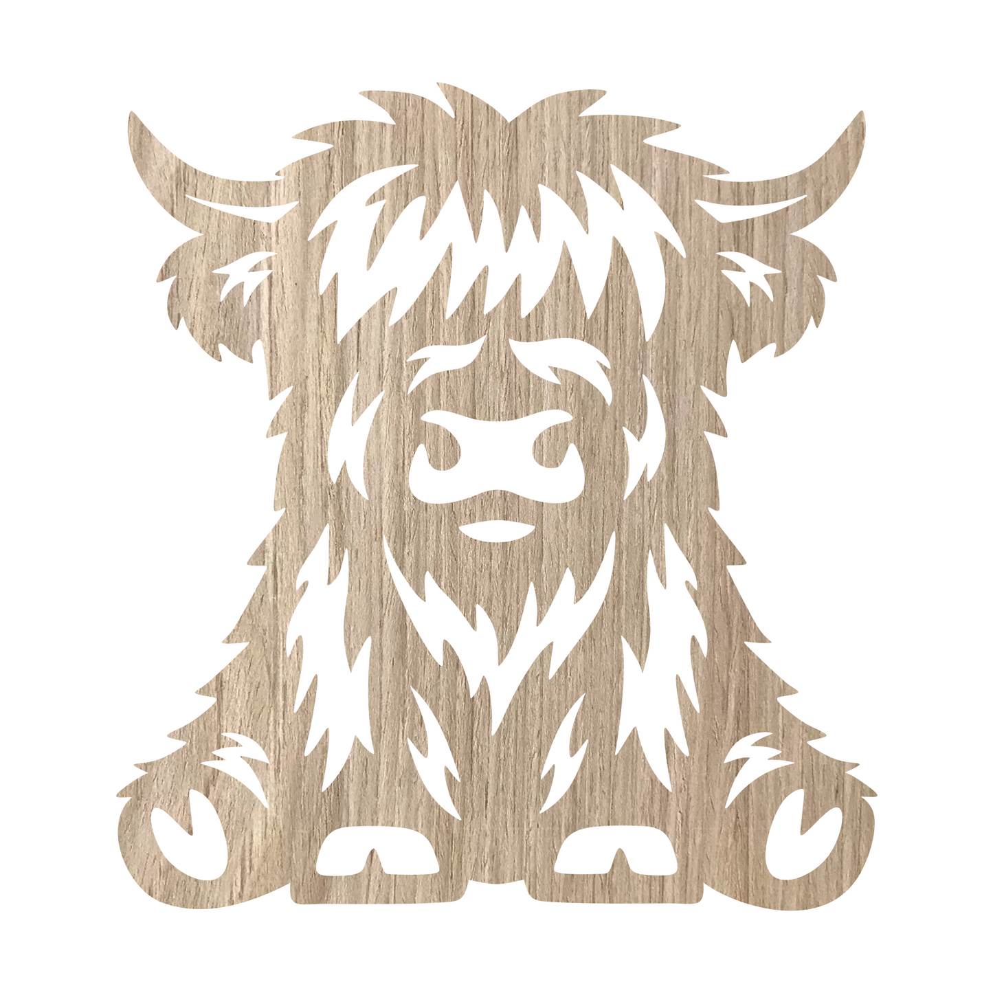 Sitting Highland Cow