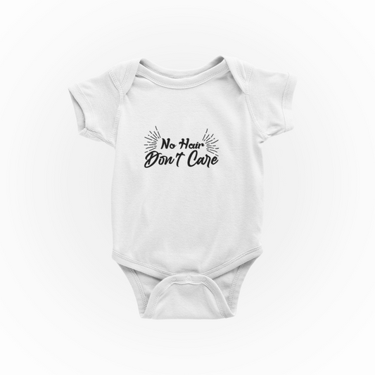 No Hair Don't Care - Baby Vest