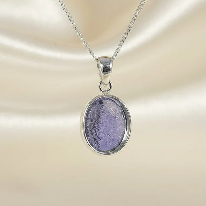 Oval Silver Memorial Pendant