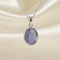 Oval Silver Memorial Pendant
