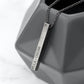 Personalised Men's Solid Bar Necklace - Brushed Gunmetal