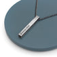 Personalised Men's Solid Bar Necklace - Brushed Gunmetal