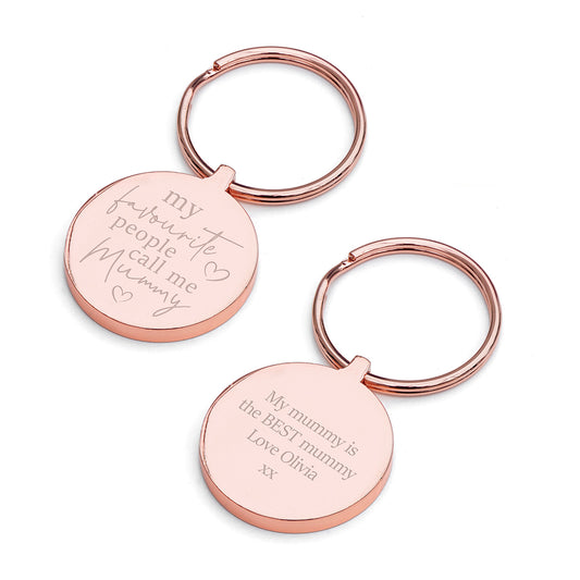 Personalised Favourite Mummy Keyring
