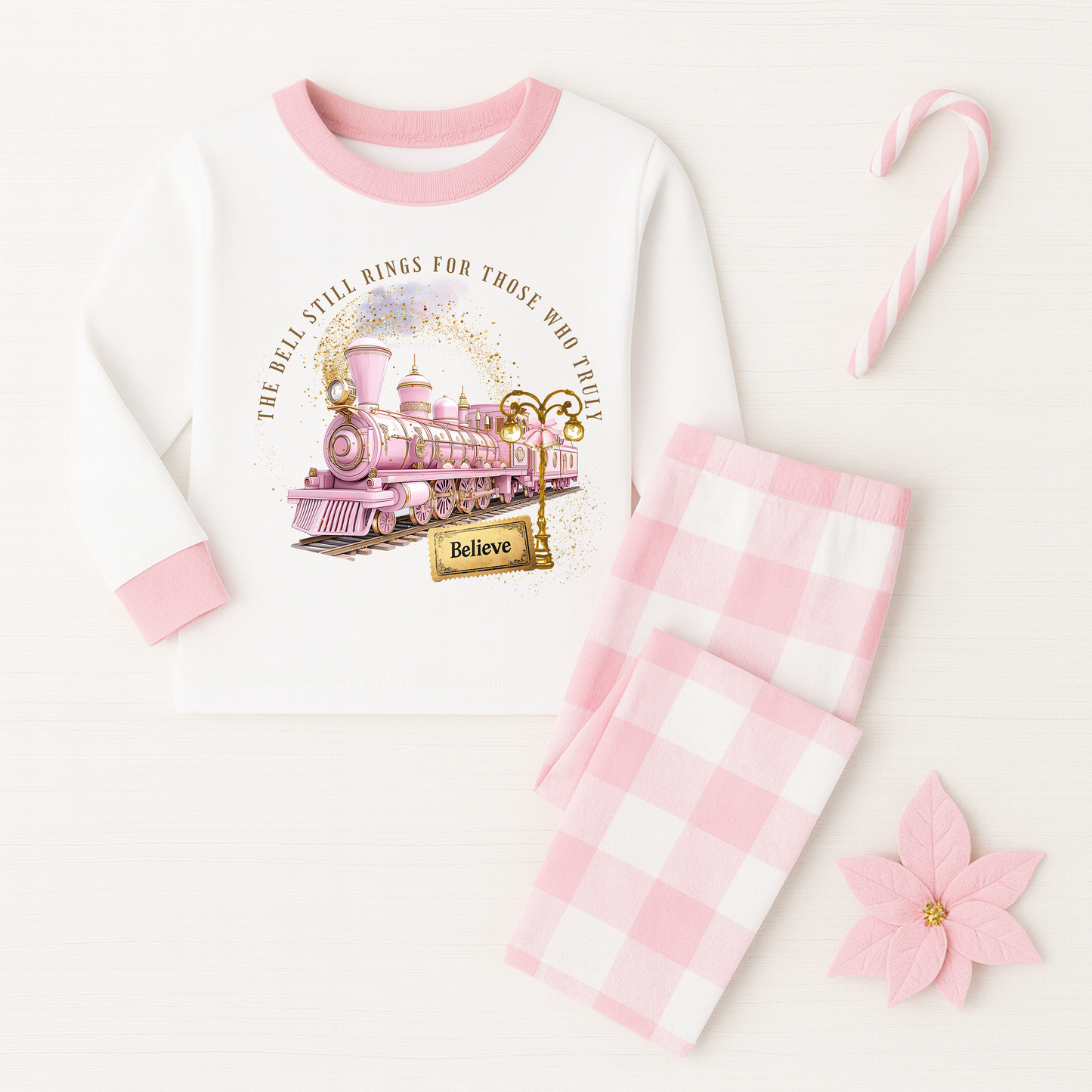 Polar Express - Pink Checked Pyjamas